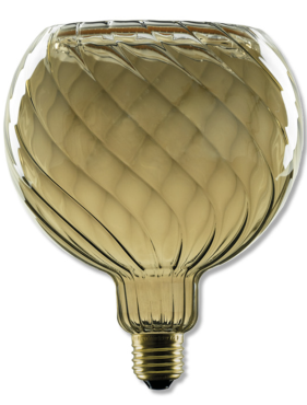 Segula Ampoule LED - Floating Line Twisted - Ø 15 x 18,5 cm - E27 - 6W dimmable - 1900K - fumé