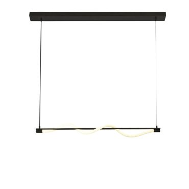 Searchlight Serpent - lampe suspendue - 101 x 122 cm - 15W LED dimmable inclus - noir et opale