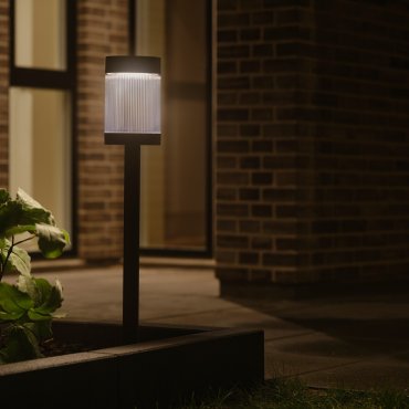 Nordlux Coupar Solar - lampe de jardin à énergie solaire - Ø 14 x 80 cm  - 3,2W LED inclus - IP44 - noir