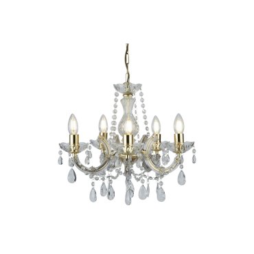 Searchlight Marie Therese - lustre - Ø 48 x 100 cm - or