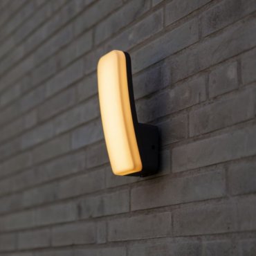 Lutec Kite - Applique d'extérieur - 8,3 x 20 x 8,2 cm - 8,8W LED inclus - IP54 - gris foncé