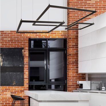 Nova Luce Eterna - lampe suspendue - 75 x 75 x 120 cm - 40W LED dimmable inclus - sand black