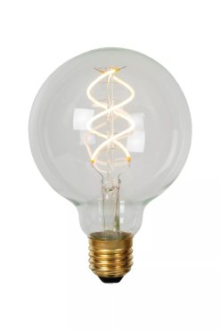 Lucide Lampe à filament LED - Ø 12,5 x 17,5 cm - E27 - 5W dimmable - 2700K - transparent