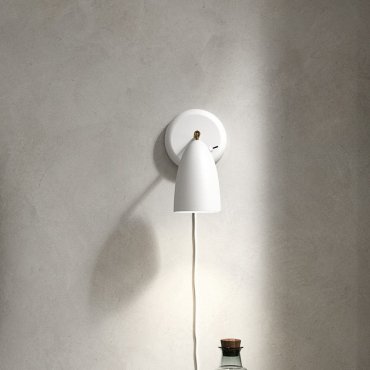 Design for the People Nexus 2 - applique murale avec interrupteur - 19 x 10 x 22 cm - blanc et gris