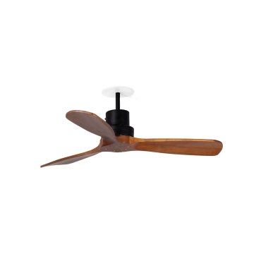 Faro Lantau S - ventilateur de plafond avec rosace encastrée - Ø 107 cm - noir mat et noyer
