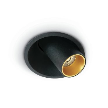ONE Light Cylindres COB encastrés - spot encastré - Ø 9,1 x 9 cm - 7W LED dimmable inclus - noir
