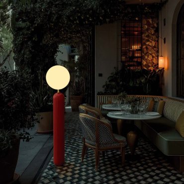 New Garden Monica 150 - lampadaire rechargeable à batterie avec télécommande - Ø 35 x 153 cm - 7W LED inclus - IP54 - bordeaux - 3000K-6500K
