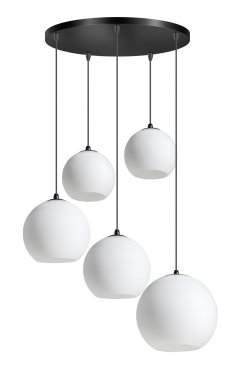 ETH Orb Opal - suspension - Ø 30 x 350 cm - noir et blanc