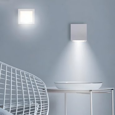 New Garden Box 8 - applique murale/plafonnier rechargeable - 7,5 x 7,5 x 7,5 cm - blanc