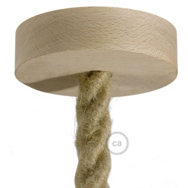 Creative Cables - rosace de plafond en bois - Ø 12 x 3,2 cm - brun