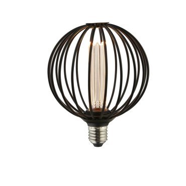 Searchlight Ampoule LED Wire Mesh - Ø 14 x 18 cm - E27 - 4,5W dimmable - 2700K - noir