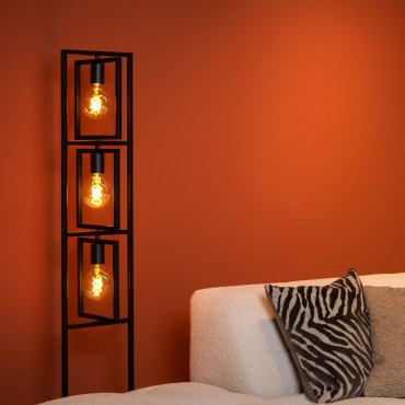 Lucide Luuk - lampadaire - 26 x 34 x 145 cm - noir