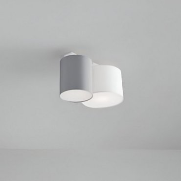 Nova Luce - Bryson - plafonnier - 35 x 20 x 17 cm - blanc et gris