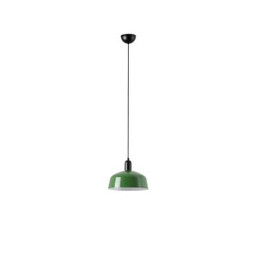 Faro Tatawin M - suspension - Ø 25 x 211,5 cm  - noir satiné et vert brillant