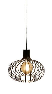 Artdelight Lauren - lampe suspendue - Ø 38 x 180 cm - noir
