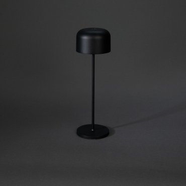 Konstsmide Lille - lampe de table extérieure sans fil avec station de charge - Ø11 x 36 cm - 3,5W LED dimmable inclus IP54 - noir