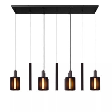 Lucide Lambres - lampe suspendue - 140 x 35 x 180 cm - noir