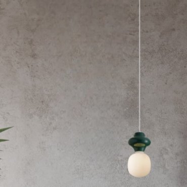 Nova Luce Clio - lampe suspendue - Ø 18 x 198 cm - jaspe et verre opale