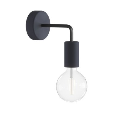 Creative Cables Eiva - applique murale pour l'extérieur et/ou la salle de bain avec fixation en silicone - Ø 12,5 x 14 cm - IP65 - charbon