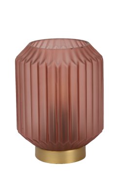 Lucide Sueno - lampe à poser - Ø 12,5 x 17 cm - rose