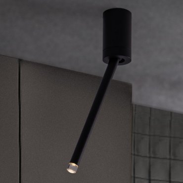 Nova Luce Ornos - plafonnier - Ø 5 x 29,5 cm - 4W LED inclus - noir sablé