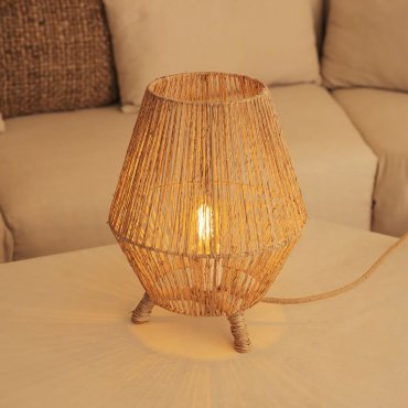 New Garden Sisane - lampe de table - Ø 25,5 x 32,5 cm - rotin