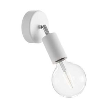 Creative Cables Eiva - applique murale pour l'extérieur et/ou la salle de bain avec fixation en silicone - Ø 12,5 x 10,5 cm - IP65 - blanc