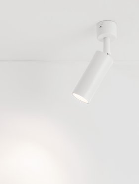 Nova Luce Mor - spot en saillie - Ø 4 x 17 cm - blanc