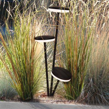 Nova Luce Nawa - lampe de jardin - Ø 15 x 60 cm - 12W LED inclus - IP65 - noir sablé