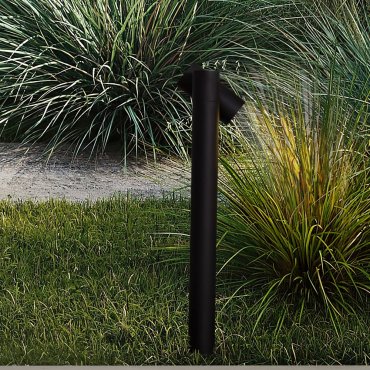 Nova Luce Pec - lampe de jardin - Ø 16 x 70 cm - 8W LED inclus - IP65 - noir sablé