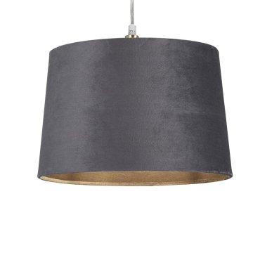Abat-jour tambour Searchlight - Ø 30 x 20 cm - anthracite et or brossé
