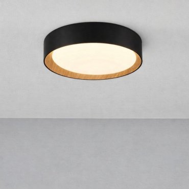 Nova Luce Stake - plafonnier - Ø 35 x 7 cm - 30W LED dimmable inclus - noir sable