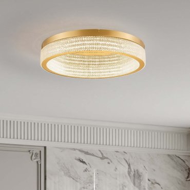 Nova Luce Kinara - plafonnier - Ø 60 x 11 cm - 70W dimmable LED inclus - or