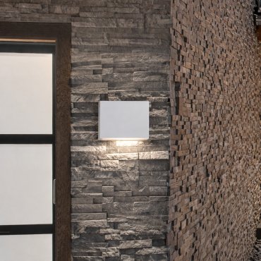 Nova Luce Tick - applique murale extérieure - 11,5 x 9 x 3 cm - 4W LED inclus - IP54 - blanc sablé