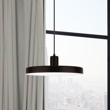 Nova Luce Chioto - lampe suspendue - Ø 36 x 120 cm - noir