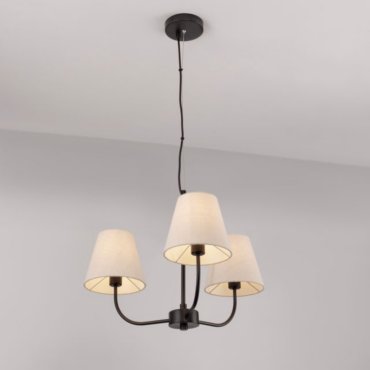 Nova Luce Moist – suspension – Ø 52 x 98 cm – noir et beige