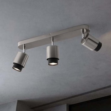 Nova Luce Ison - spot en saillie 3L - 58 x 17 x 14 cm - nickel satiné