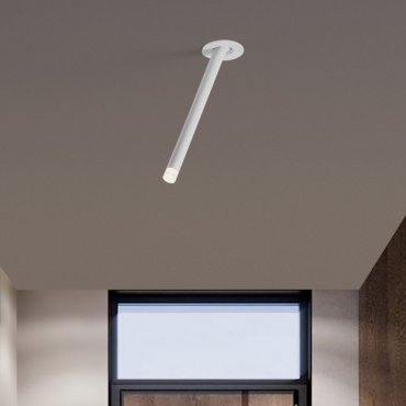 Nova Luce Stilvi - plafonnier - Ø 5 x 24 cm - 4W LED inclus - blanc sablé