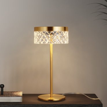 Nova Luce Bion - lampe de table - Ø 14,8 x 30 cm- 6W LED inclus - laiton doré