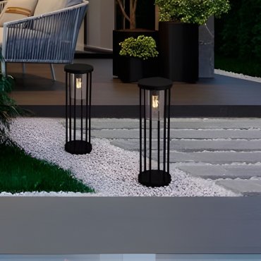 Nova Luce Elysium - lampe de jardin - Ø 16 x 50 cm - IP65 - anthracite foncé