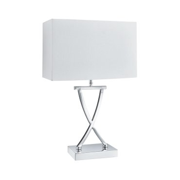 Searchlight Club - lampe à poser - 31 x 20 x 48,5 cm - blanc et chrome