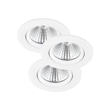 Nordlux Fremont - set de 3 - Ø 85 mm, Ø 72 mm encastrable - 5,5W LED dimmable inclus - IP23 - blanc