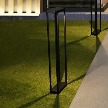 Nova Luce Cosmic - lampe de jardin - 23 x 75 x 8,6 cm - 8W LED inclus - IP65 - anthracite foncé