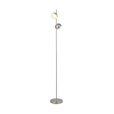 Searchlight Tully - lampadaire - 142 cm - 2 x 6W LED dimmable inclus - argent satiné