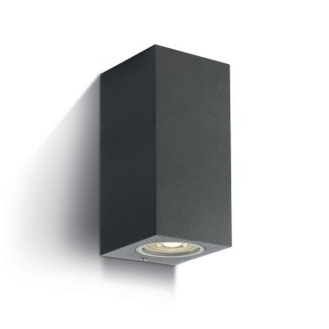 ONE Light GU10 Outdoor Cube Lights - appliques d'extérieur - 7 x 7,7 x 16,5 cm - IP65 - anthracite