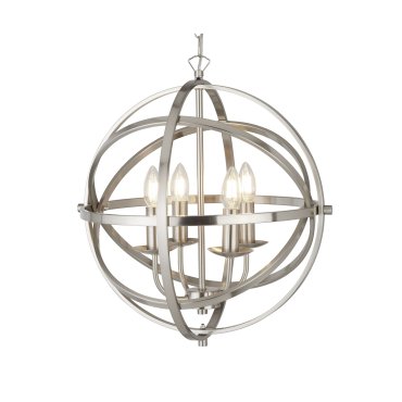 Searchlight Orbit - lustre - Ø 46 x 116 cm - argent satiné