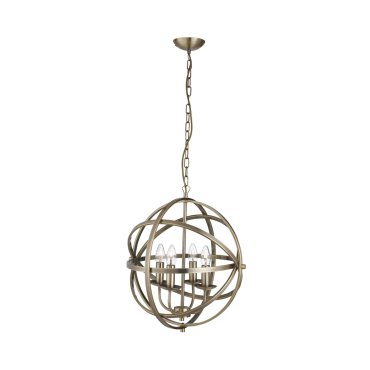 Searchlight Orbit - lustre - Ø 46 x 116 cm - laiton antique