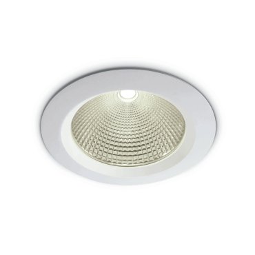 ONE Light COB Downlight Range Die Cast - spot encastré - Ø 230 mm, Ø 210 mm taille d'encastrement - 60W LED inclus - blanc - couleur de lumière blanc chaud