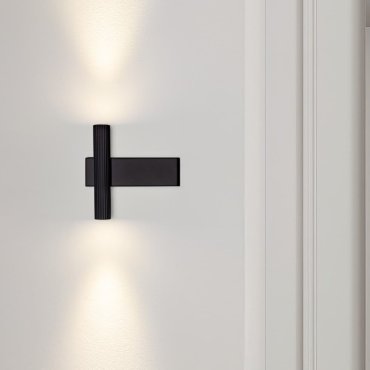 Nova Luce Paron - applique murale - 5,5 x 15 x 15 cm - 6W LED inclus - noir sablé