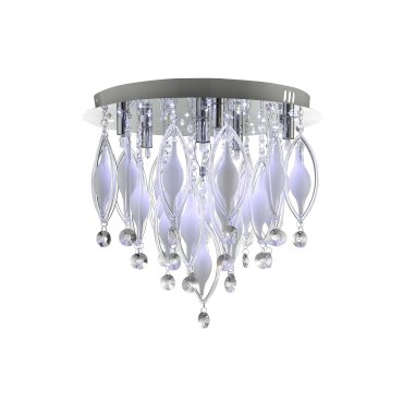 Searchlight Spindle - plafonnier avec télécommande - Ø 44 x 43 cm - 2W LED inclus - chrome